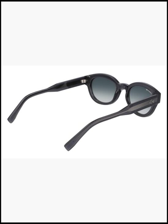 Oval Sunglasses with Piqué Pattern Metal Core Bio-Injected Plastic Frame main image 4